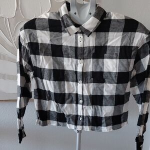 H&M Black and White Checkered Kids Shirt